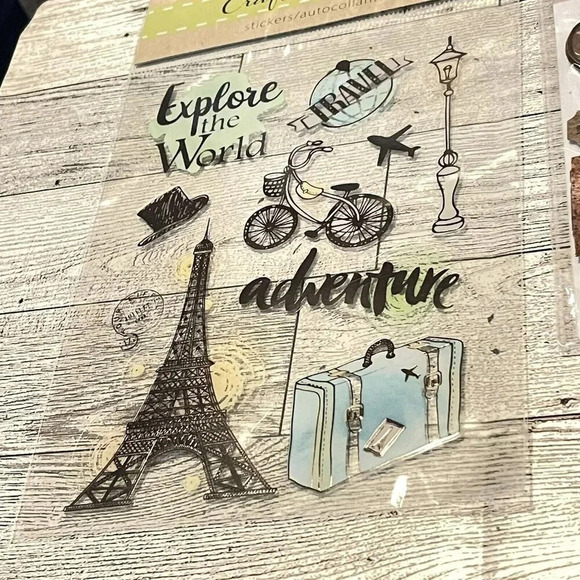 Crafter's Square Stickers Lot Of 4 - Home, Family Glitter Dimensional, Foil - Picture 7 of 8